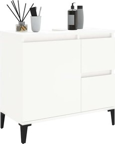 vidaXL Ντουλάπι Μπάνιου Λευκό 65 x 33 x 60 εκ. από Επεξεργασμένο Ξύλο