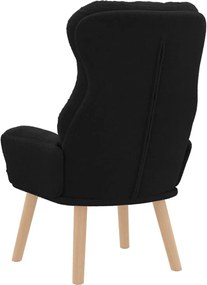 vidaXL Πολυθρόνα Μαύρο 69 x 74 x 93 εκ. Υφάσματος Sherpa