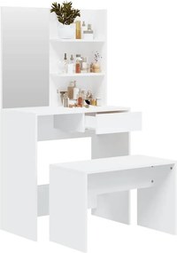 vidaXL Μπουντουάρ Σετ Σετ Λευκό 74,5 x 40 x 141 εκ.