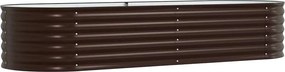vidaXL Ανεβασμένο Κρεβάτι Καφέ 240 x 80 x 44 cm Ατσάλι