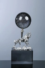 Stewehome Διακοσμητικό άλογο με πείρο από γυαλί 8x8 cm