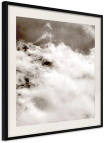 Αφίσα - Clouds - 50x50 - Μαύρο - Με πασπαρτού