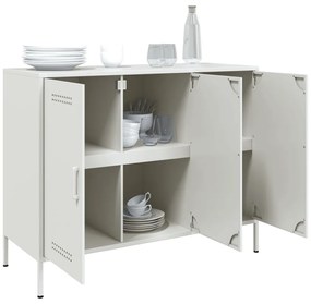 vidaXL Ντουλάπι Λευκό 100,5x39x79 εκ. από Χάλυβα