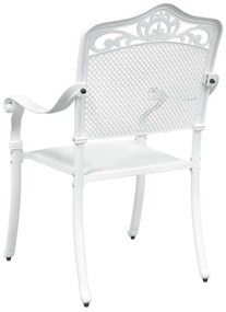 vidaXL Καρέκλα Κήπου 2 pcs Λευκό 55 x 56.5 x 91εκ Αλουμίνιο