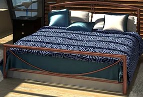 Κρεβάτι Vicky-140x190-Καφέ Σφυρίλατο-Με ποδαρικό