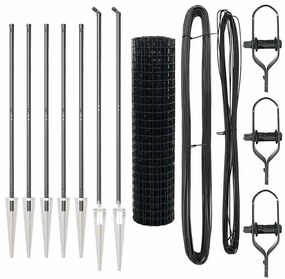 vidaXL Τεντώτο με στήριγμα Γκρι 1,2 x 10 m Χάλυβας και PVC