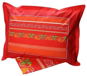 Σετ Σεντόνια Cotton Feelings εμπριμέ 4674 Red Μονό (160x260)
