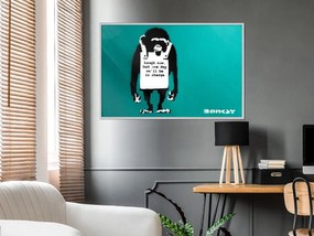 Αφίσα - Banksy: Laugh Now - 30x20 - Χρυσό - Με πασπαρτού