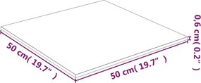 vidaXL Επιφάνεια Τραπεζιού Διαφανής 50x50 εκ. από Ψημένο Γυαλί