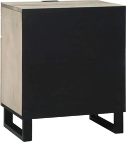 vidaXL Κομοδίνο Λευκό 50 x 33 x 60 εκ Επεξεργασμένο Ξύλο