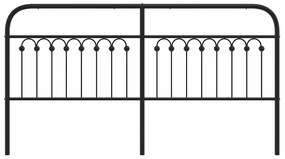 vidaXL Κεφαλάρι Μαύρο 180 εκ. Μεταλλικό