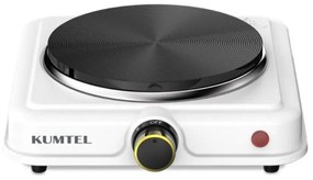Kumtel HP-1001 Επιτραπέζια Εστία Εμαγιέ Μονή 1000W Λευκή