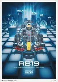 Εκτύπωση τέχνης Oracle Red Bull Racing RB19 - 2023 The Most Successful F1® Car Ever - Red Bull