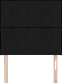 vidaXL LED κεφαλάρι Μαύρο 90 cm ύφασμα