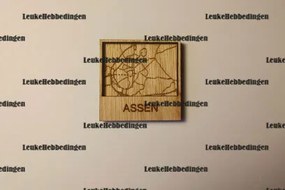 Σετ των 2 Intra απο ξύλο plywood 3mm-4mm πάχος - Χάρτης πόλης Κάτοψη Assen για Laser Δίασταση 30x30 cm INTRAFABR-87828432