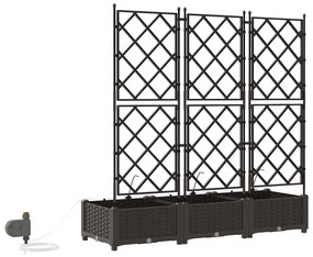 vidaXL Ζαρντινιέρες κήπου Καφέ 120 x 40 x 126 cm Ατσάλι