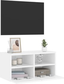 vidaXL Ντουλάπι Τοίχου Τηλεόρασης Λευκό 60 x 30 x 30εκ. από Επεξ. Ξύλο