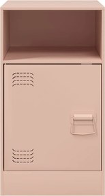 vidaXL Κομοδίνο Ροζ 34,5x39x62 εκ. από Χάλυβα