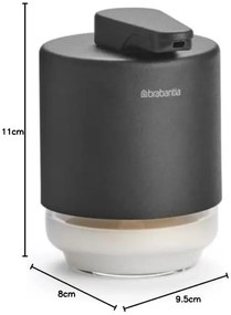 Διανομέας υγρού σαπουνιού Brabantia MindSet 1005672, 200 ml, ευρύ άνοιγμα, σκούρο γκρι
