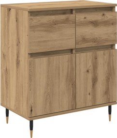 vidaXL Πλαϊνό γραφείο με συρτάρι Artisan Oak 60 x 35 x 70 cm