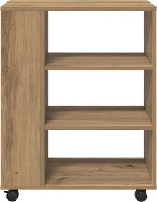 vidaXL Ντουλάπι Τροχήλατο Αρτισιανή Δρυς 60x35x75 εκ. Επεξεργ. Ξύλο