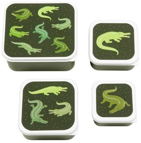 Φαγητοδοχεία (Σετ 4τμχ) Α Little Lovely Company Crocodiles SBSEVR59