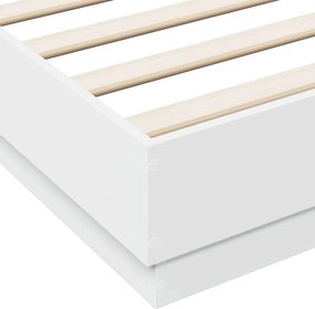 vidaXL Πλαίσιο Κρεβατιού Λευκό 140 x 190 εκ. Επεξεργασμένο Ξύλο