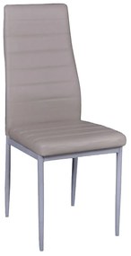 Καρέκλα Jetta-I Cappucino . ΕΜ966,9 40X50X95 cm Σετ 6τμχ Μέταλλο,Τεχνόδερμα