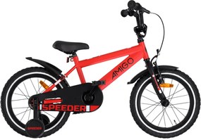 Speeder 16 Inch Boys Coaster Brake RedBlackAMIGO