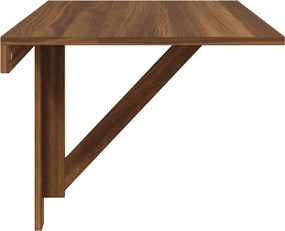 vidaXL Τραπέζι Τοίχου Πτυσσόμενο Καφέ Δρυς 100x60x56 εκ. Επεξ. Ξύλο