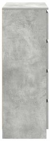Sideboard Μπετόν Γκρι 80x35x99 cm Κατασκευασμένο ξύλο - Γκρι