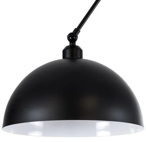 GloboStar® LOTUS 00939 Μοντέρνο Φωτιστικό Οροφής Μονόφωτο Μαύρο Ματ Μεταλλικό Καμπάνα Φ30 x Y21cm