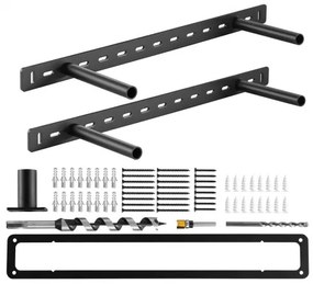 VEVOR 2 Pcs Shelf Bracket 22 inch / 558.4 mm Heavy Duty Floating Shelf Brackets