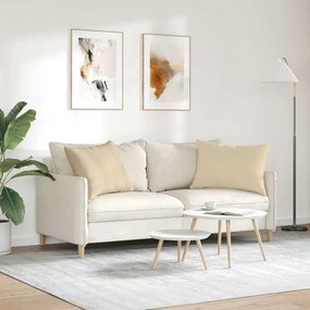 vidaXL Μαξιλάρι Καναπέ 2 pcs Κρεμ 70 x 50 cm ύφασμα