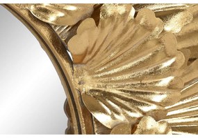 Τοίχο καθρέφτη Home ESPRIT Χρυσό Φύλλο φυτού 76,5 x 8 x 76,5 cm