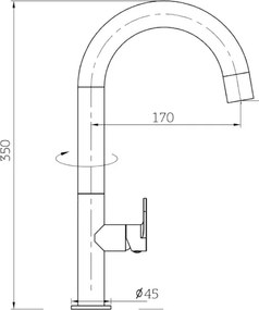 Orabella Oval 10455 Chrome - Μπαταρία επιτραπέζιου νιπτήρα