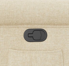 vidaXL Πολυθρόνα Ανακλινόμενη Κρεμ Υφασμάτινη