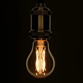 Λάμπα E27 A60 LED Filament 8W 840lm Edison, Μελί Γυαλί Ultra Θερμό Λευκό 2200K Dimmable