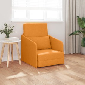 vidaXL Καναπές Κρεβάτι 2 σε 1 Σκούρο Κίτρινο 65x80x83 εκατοστά ύφασμα