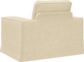 vidaXL Καναπές 60cm Κρεμ Μέταλλο