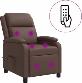 vidaXL Κάθισμα μασάζ Καφέ Τεχνητό Δέρμα