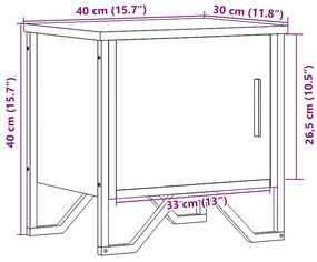 ΚΟΜΟΔΙΝΟ ΜΑΥΡΟ 40 X 30 X 40 ΕΚ. ΑΠΟ ΜΟΡΙΟΣΑΝΙΔΑ 848514