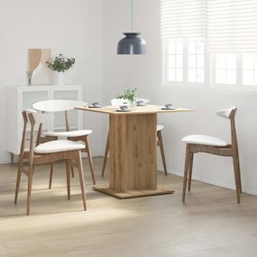 vidaXL Τραπεζαρία Αρτισιανή Δρυς 80x80x75 εκ. από Επεξεργασμένο Ξύλο