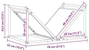 Ράφι Καυσόξυλων 70x43x34,5 εκ. Χάλυβας ψυχρής έλασης - Πράσινο