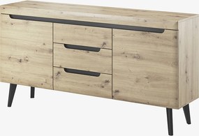 Lh-homefurniture Μπουφές Nordi Artisan+μαύρο 160x83x40cm 21104-NR-ART