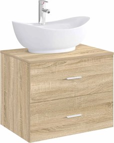 vidaXL Νιπτήρας μπάνιου Χρωμέ 59 x 35 x 21 cm Κεραμικό