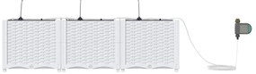 vidaXL Ζαρντινιέρες κήπου Λευκό 120 x 40 x 37.5 cm Ατσάλι