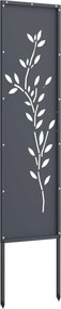 vidaXL Οθόνη Ιδιωτικότητας Κήπου Floral Ανθρακί 32 χ 140 εκ