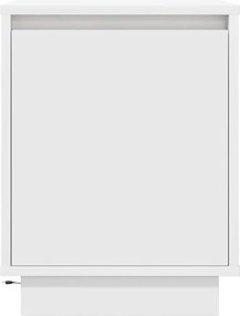 vidaXL Κομοδίνο με φώτα LED Λευκό 38x34x50 cm