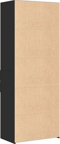 vidaXL Ντουλάπι Μαύρο 70x42,5x185 εκ. Επεξεργασμένο Ξύλο